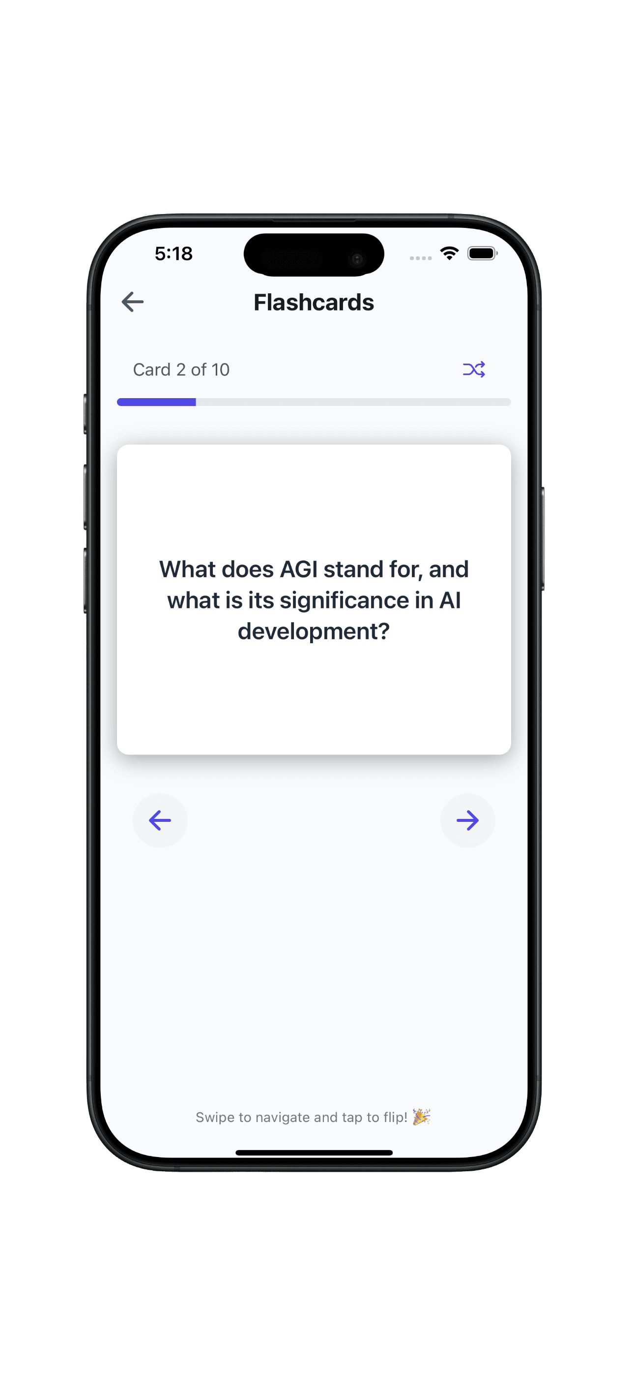 Studsy Flashcards Feature